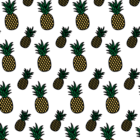 color delicious pineapple organic fruit backgroundの写真素材