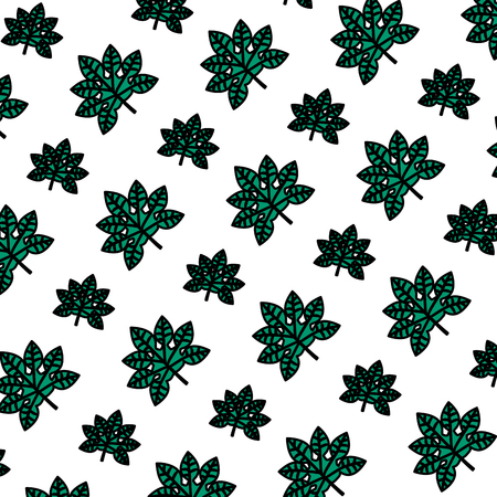color exotic plant branch leaves background vector illustrationのイラスト素材