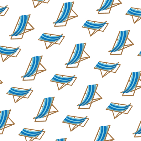 beach chair comfortable object background vector illustrationのイラスト素材