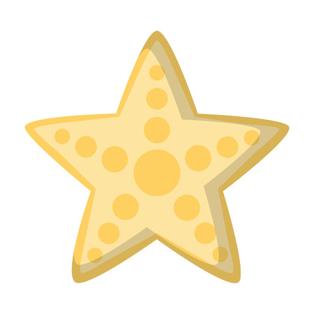 cute starfish natural animal of ocean vector illustrationのイラスト素材