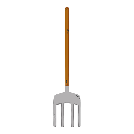 fork farm equipment to organic plantation vector illustrationのイラスト素材