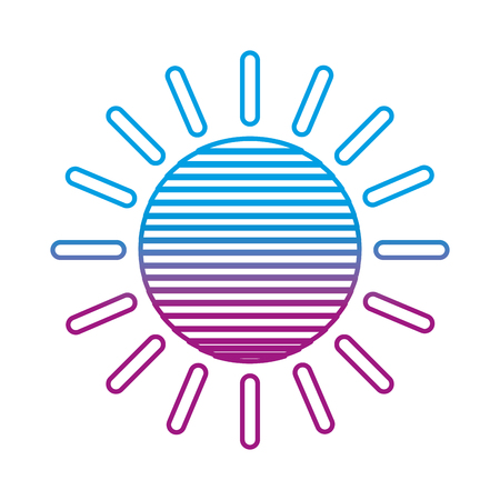 degraded line light sun shine weather icon vector illustrationのイラスト素材