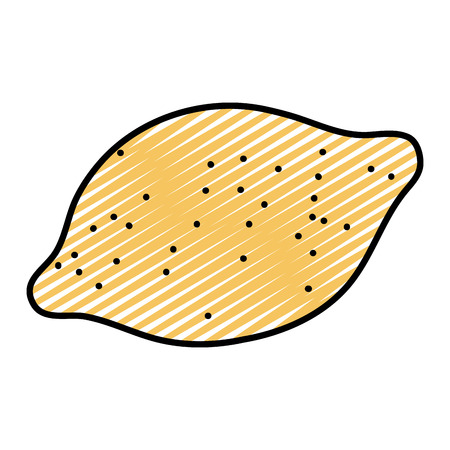 doodle delicious fresh papaya fruit nutrition vector illustrationのイラスト素材