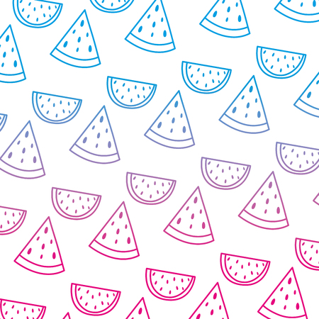 degraded line slice watermelon tropical fruit background vector illustrationのイラスト素材
