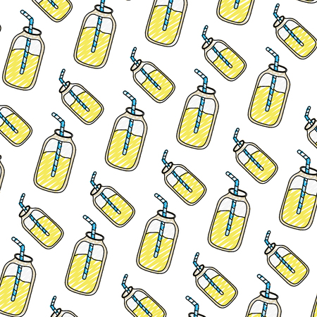 doodle delicious fresh smoothie beverage backgroundのイラスト素材
