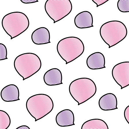 doodle communication chat bubble message background vector illustrationのイラスト素材