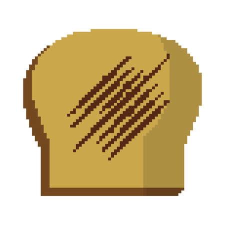 pixelated sliced fresh brad foodのイラスト素材