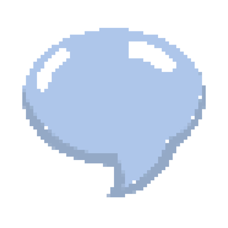 pixelated chat bubble text messageのイラスト素材