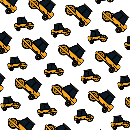 color road roller mechanic equipment background vector illustrationのイラスト素材