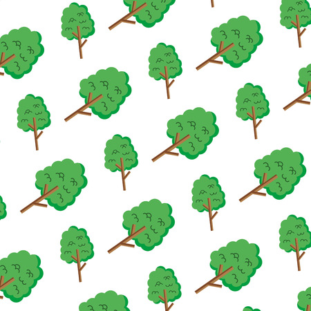 nature tree leaves stalk background vector illustrationのイラスト素材
