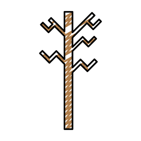 doodle exotic wood nature stalk branch vector illustrationのイラスト素材