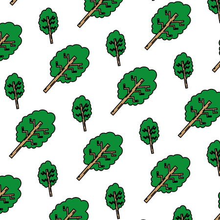color ecology tree branch leaves background vector illustrationのイラスト素材