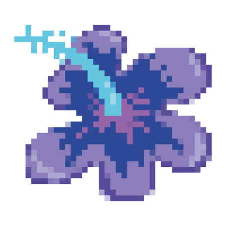 pixelated exotic flower with tropical petals vector illustrationのイラスト素材