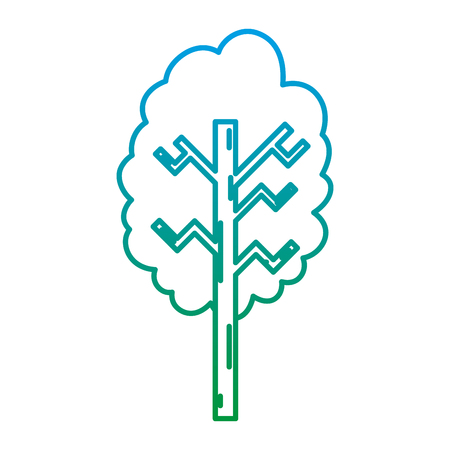 degraded line ecolology tree branch with stalk style vector illustrationのイラスト素材