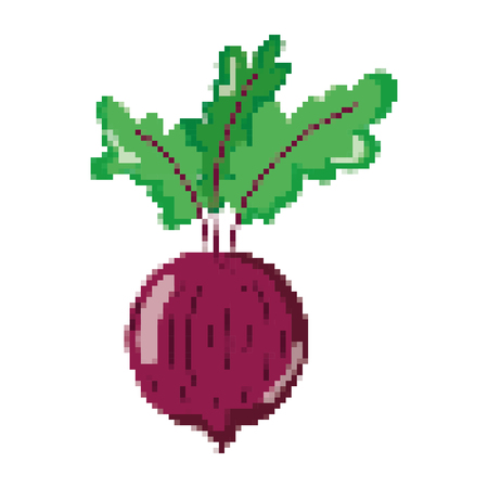 pixelated healthy onion fresh organic vegetable vector illustrationのイラスト素材