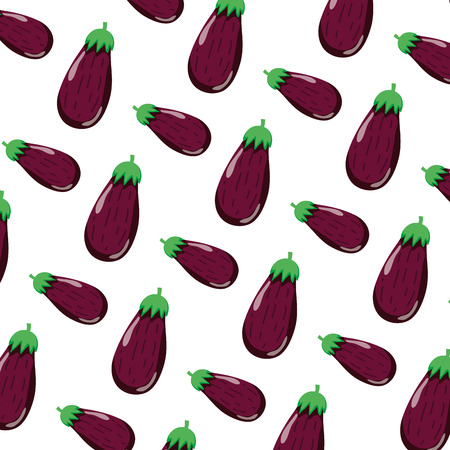 healthy eggplant fresh vegetable background vector illustrationのイラスト素材