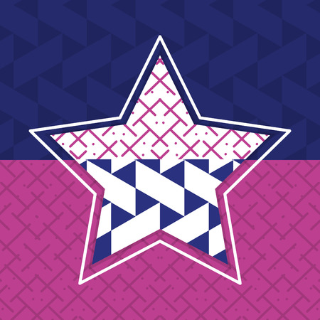 90s retro design with geometric shapes memphis art vector illustration graphic designのイラスト素材