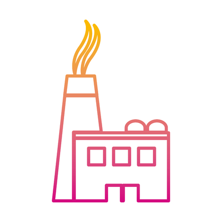 degraded line pictogram industry factory production plant vector illustrationのイラスト素材