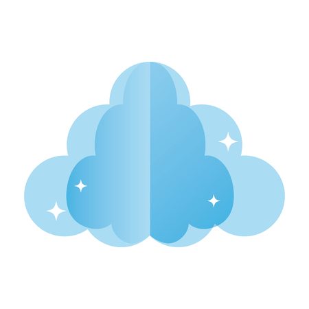 nature fluffy cloud nice style vector illustrationのイラスト素材