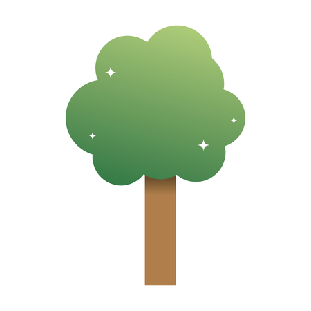 nature tree leaves with stalk style vector illustrationのイラスト素材