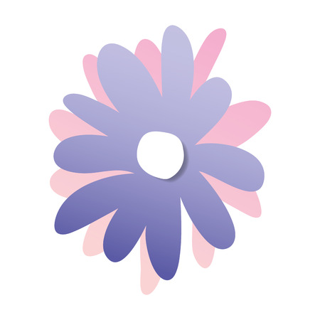 nice flower with tropical petals design vector illustrationのイラスト素材