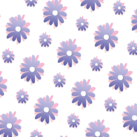 nice flower with tropical petals background vector illustrationのイラスト素材
