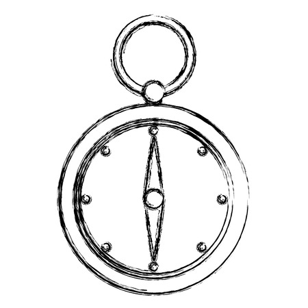 grunge compass adventure object to geography direction vector illustrationのイラスト素材