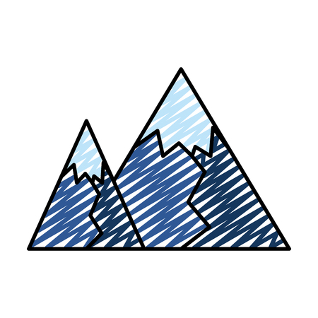 doodle nice mountain graphic texture design vector illustrationのイラスト素材