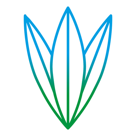 degraded line cute plant with exotic leaves design vector illustrationのイラスト素材