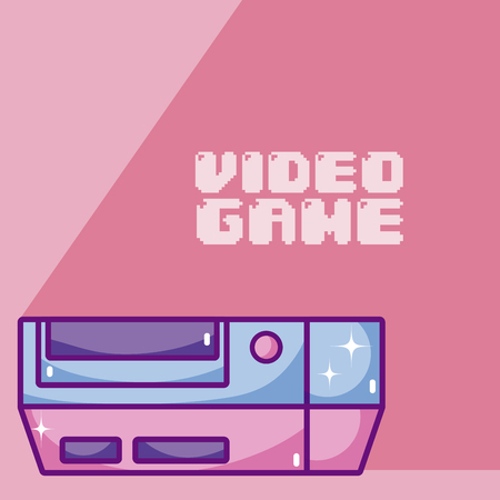 Videogame cartoons vintage console vector illustration graphic designのイラスト素材