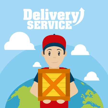 Delivery service conceptのイラスト素材