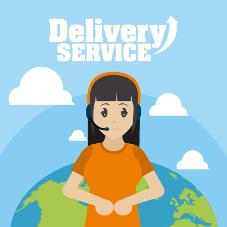 Delivery service conceptのイラスト素材