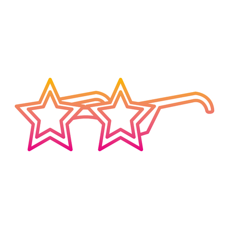 degraded line sunglasses object star frame style vector illustrationのイラスト素材
