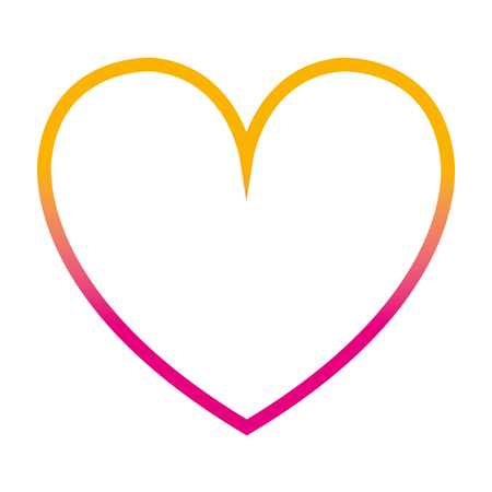 degraded line art heart shape love symbol vector illustrationのイラスト素材