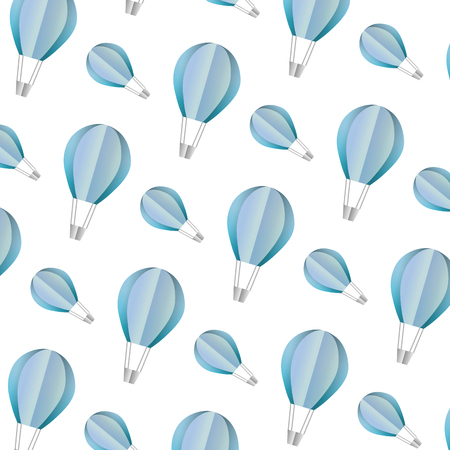 air balloon transport fly background vector illustrationのイラスト素材