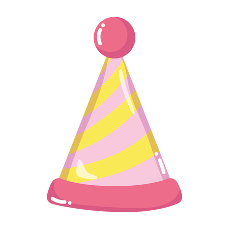 party hat lines decoration style vector illustrationのイラスト素材