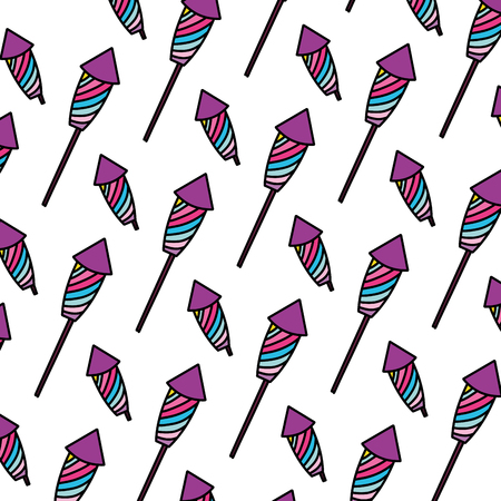 color firework object to celebration holiday background vector illustrationのイラスト素材