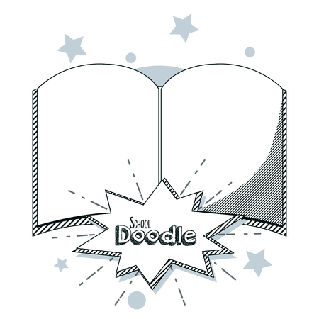 School supplies doodleのイラスト素材