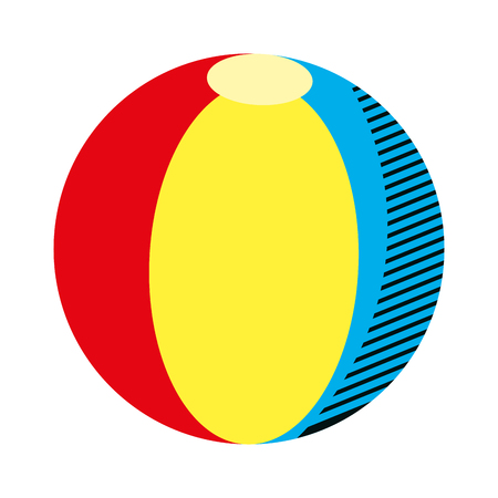 plastic ball beach inflatable toy vector illustrationのイラスト素材