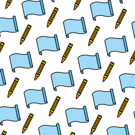 color sheet paper and art croyon background vector illustrationのイラスト素材