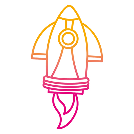 degraded line rocket technology object exploration space vector illustrationのイラスト素材