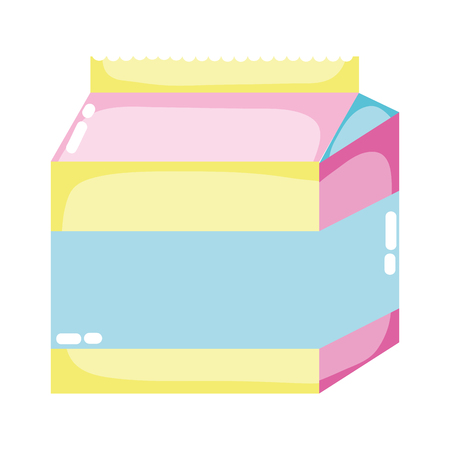 healthy milk box fresh drink vector illustrationのイラスト素材
