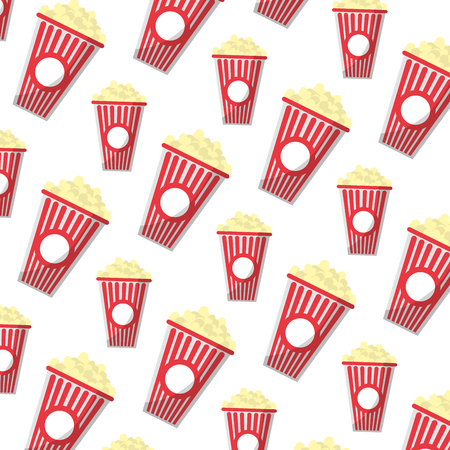 delicious snack popcorn food background vector illustrationのイラスト素材