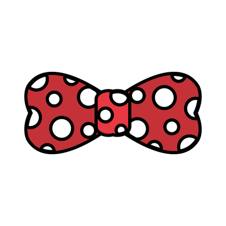 color points tie bow party carnival vector illustrationのイラスト素材