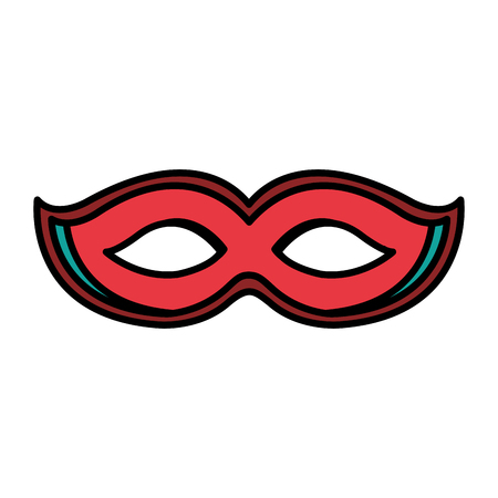 color party mask costume carnival style vector illustrationのイラスト素材