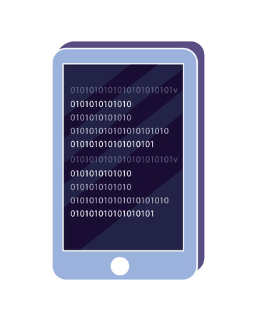 smartphone code program data network technology vector illustrationのイラスト素材