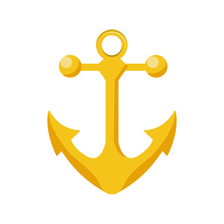 metal anchor equipment nautical security vector illustrationのイラスト素材