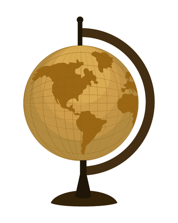 global earth planet desk designのイラスト素材