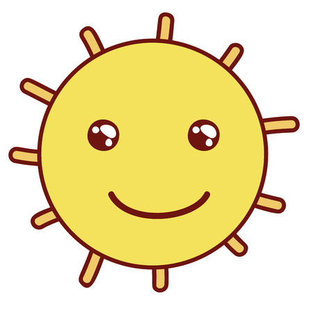 happy bright sun raysのイラスト素材