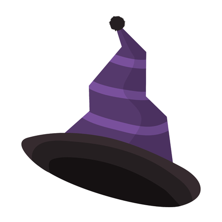 witch hat accessory to halloween costume vector illustrationのイラスト素材